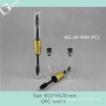 AG-JH-MM-PC2 AGPM Cosmetics Packaging Custom 5ml*2 Cycloid Double-end Clear Mascara Tube
